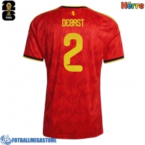 Fotballdrakt Herre Belgia Zeno Debast #2 Hjemmedrakt VM 2026 Kortermet